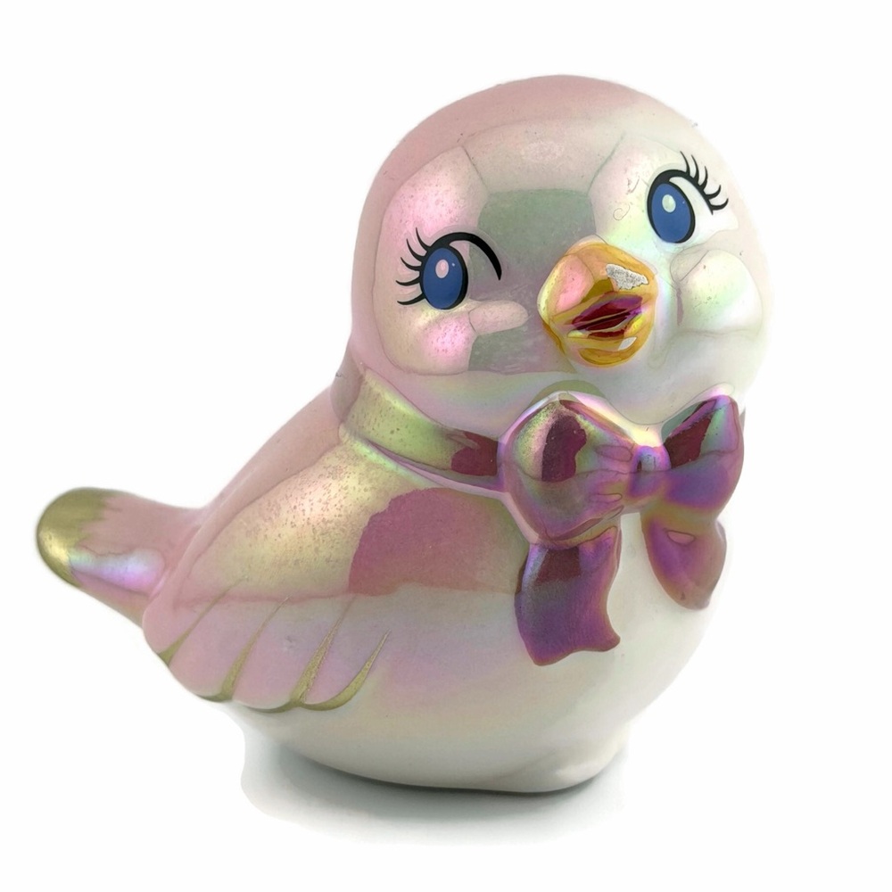 Target Spritz Iridescent Pink Bow Bird Figurine
